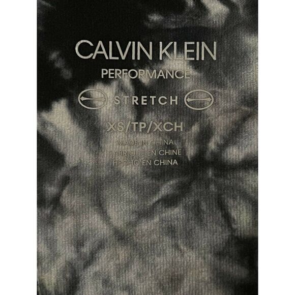 Calvin Klein Performance Oslo Black Tie Dye Racerback Crop Top Women's XS NWT - Picture 7 of 8